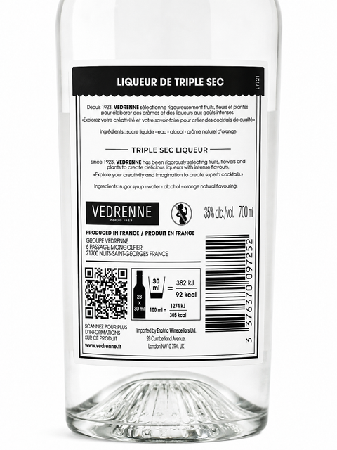 Triple Sec - 70cL - Vedrenne - Liqueur - Le Nabucco
